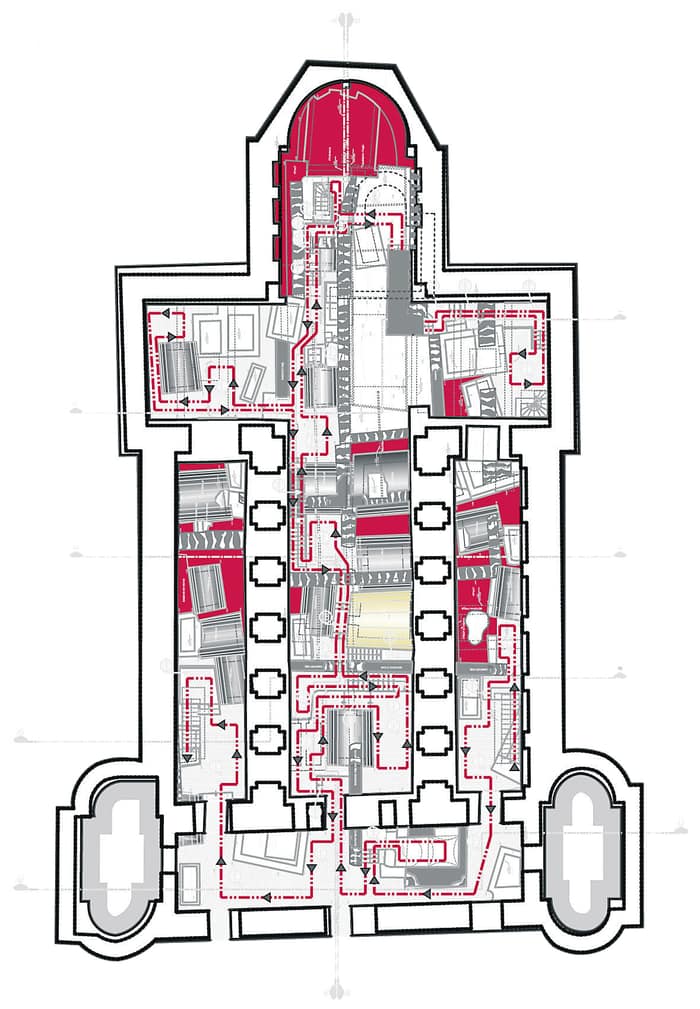 Plan of the underground museum beneath Saint Sophia Church