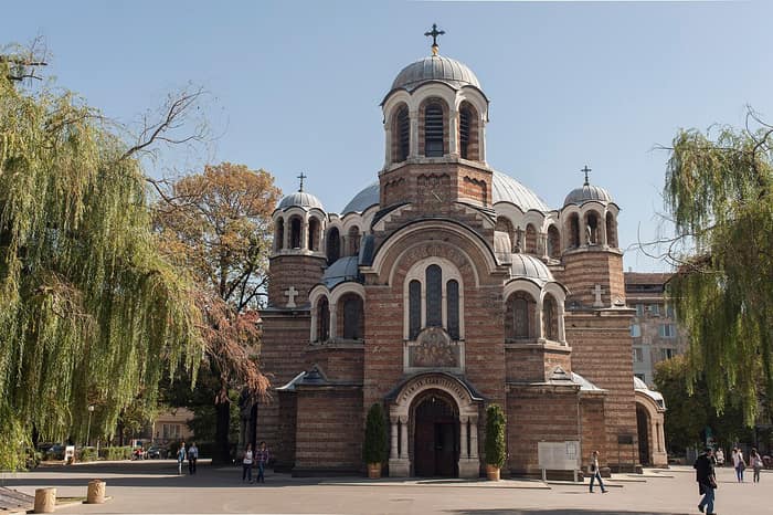 Seven Saints Church in Sofia, first view