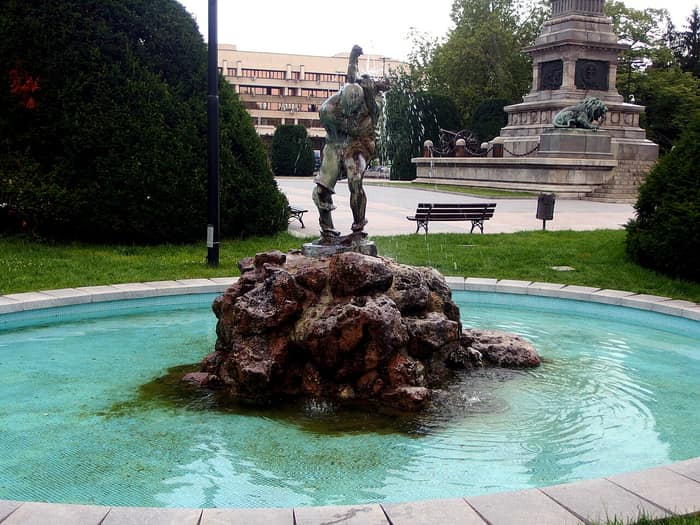 The Monument of Liberty in Ruse, detail of the pedestal