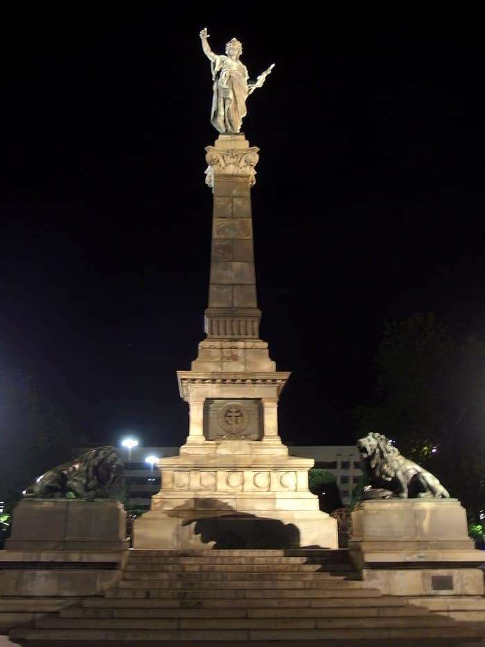 The Monument of Liberty in Ruse, view from the side