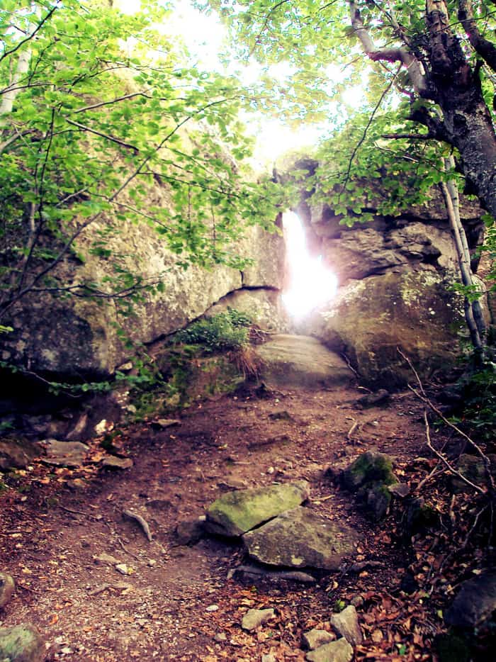 A natural rock arch at Belintash in the Rhodopes