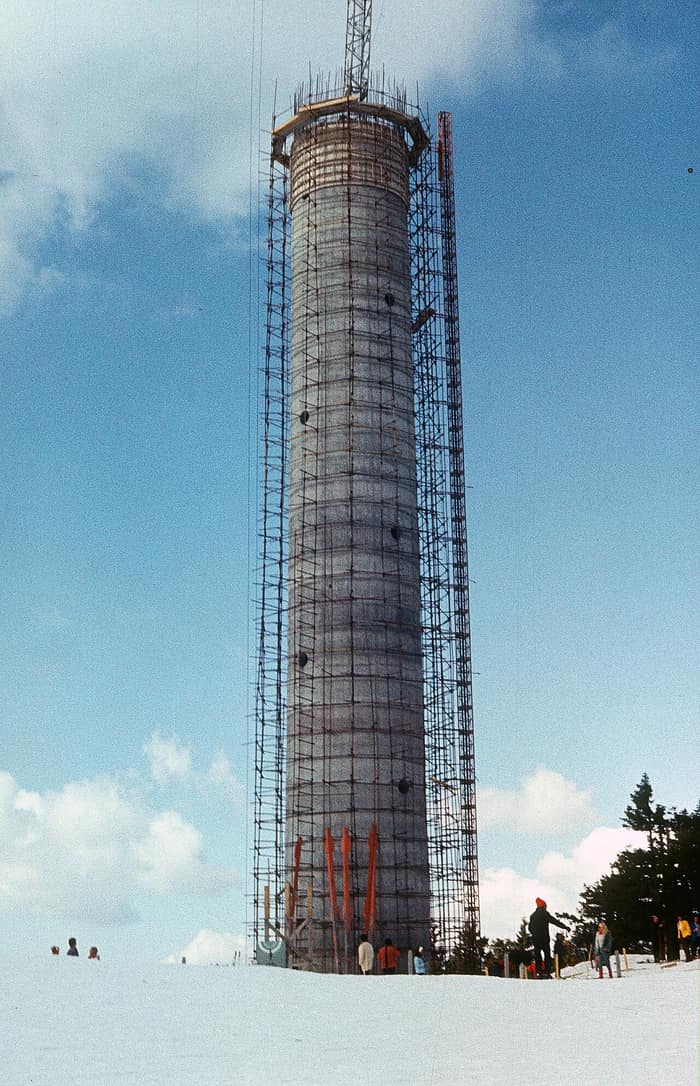 Fotografie de arhivă din zona Pamporovo, probabil din jurul anului 1970, prima perspectivă
