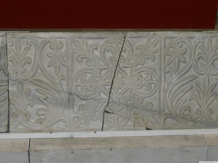 A carved cornice from the Round Church in Preslav