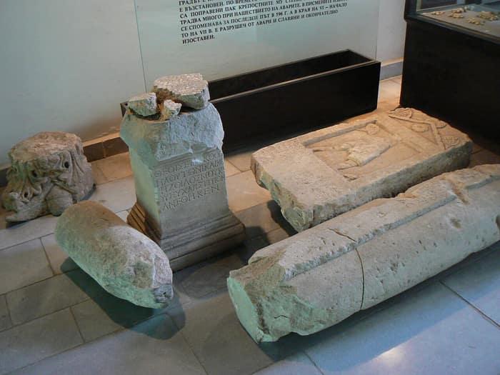 Exhibits in the Museum of Mosaics in Devnya