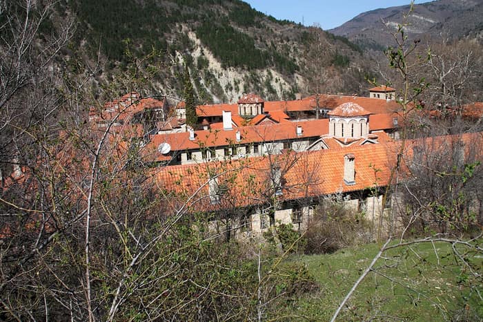 Kloster Batschkowo aus der Vogelperspektive