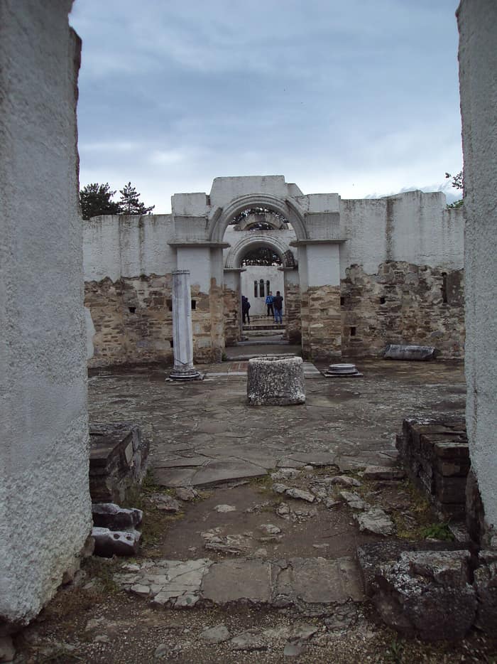 The Round Church, also called the Golden Church, in Preslav, first view