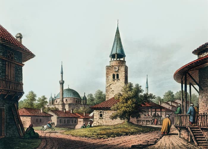 Stara ilustracja z książki z widokami ziem osmańskich