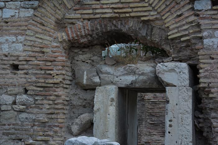 Ruins of the Roman Thermae in Varna, first view